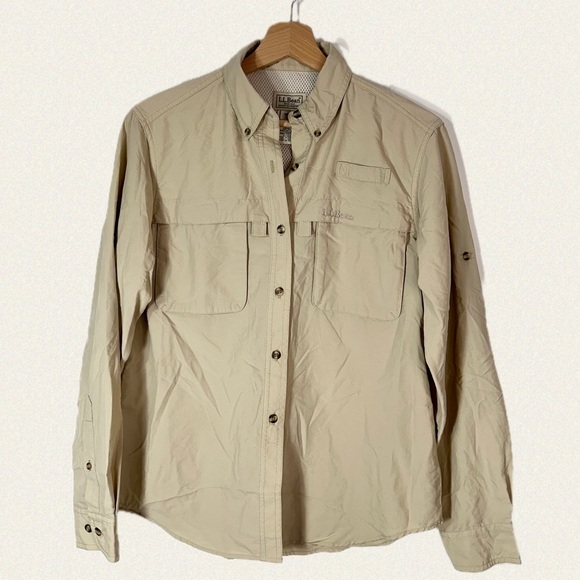 Vintage L.L. Bean Tropicwear Long Sleeve Shirt - Picture 4 of 6